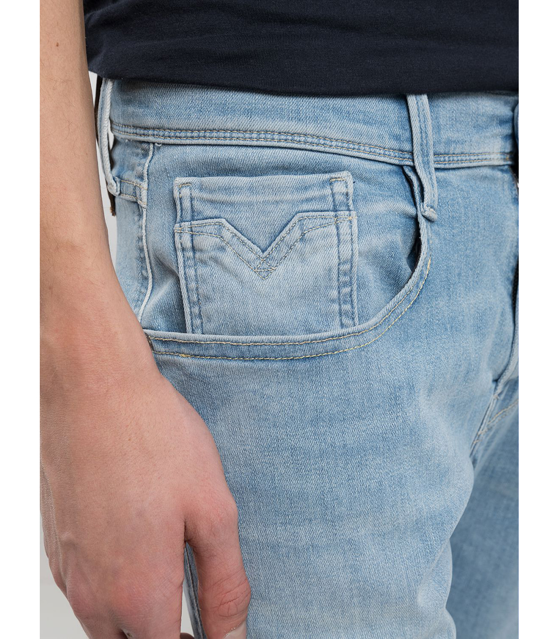 スリムフィットANBASS Hyperflex Dustデニム 詳細画像 ライトブルー 6